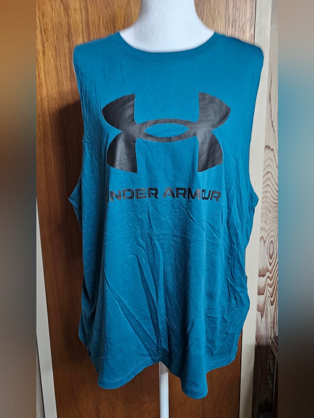 Under Armour Blue Tank Top with Black Logo